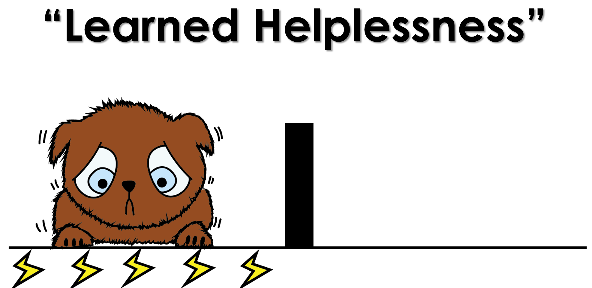 Illustration of learned helplessness